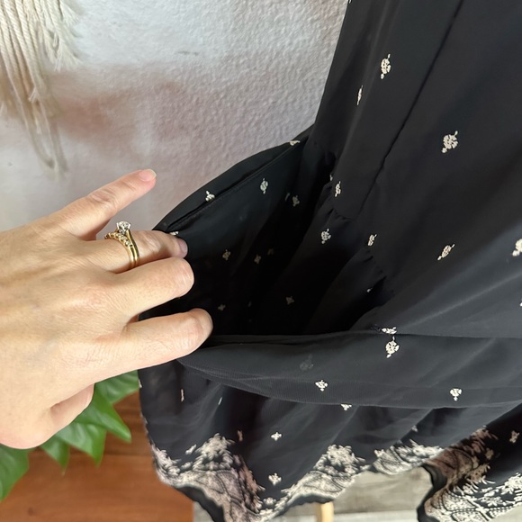 Axes black and cream large oversized pocket mini dress medium - Picture 2 of 8